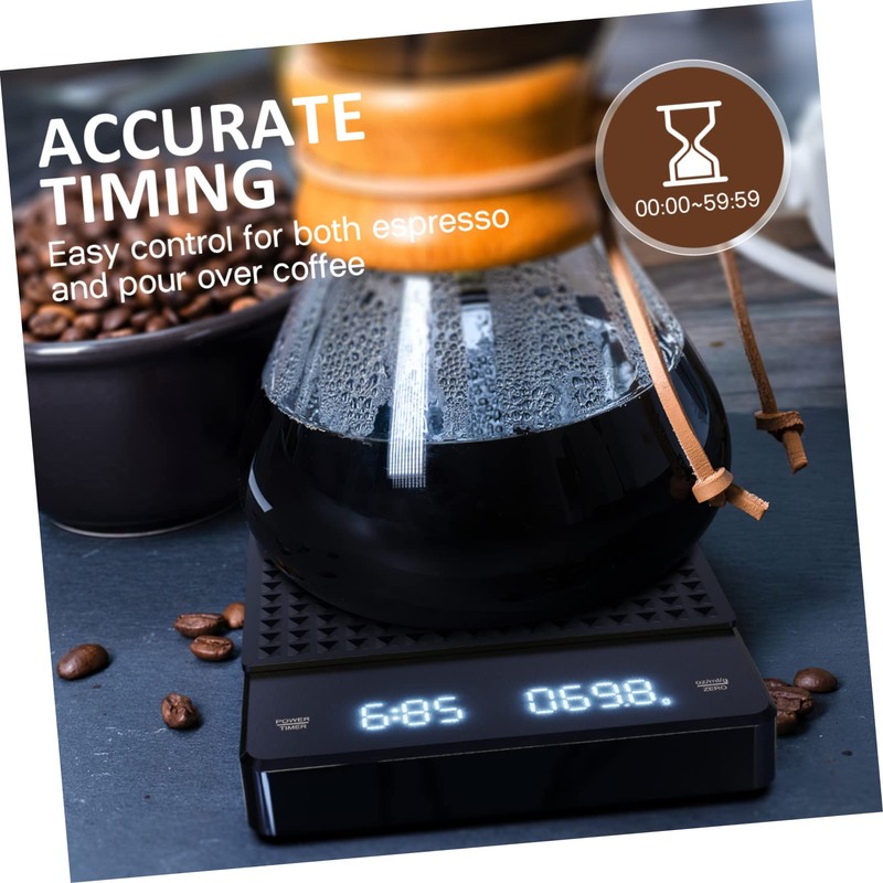 Alipis 5kg Digital Coffee Scale with Timer High Precision Electronic