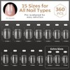 modelones Puntas de uñas de gel cuadradas extracortas, 360 uñas