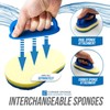 Pack of 2 Corner Scourers Sponge Replacement Pads, Kitchen or
