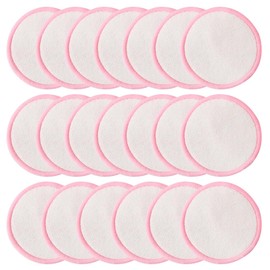 20 Stück Abschminkpads Waschbar, Wiederverwendbare Wattepads aus Bambus und Baumwolle, Wiederverwendbare Abschminkpads aus Mikrofaser, für die Gesichtsreinigung und Hautpflege