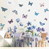 2 Sheets Flowers Butterflies Wall Decals Chrysanthemums Sunflowers Botanical Wall
