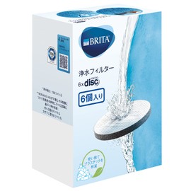Brita Replacement Water Purification Micro Disc Cartridges, Set of 6, for Bottle Carafe Water Purifiers