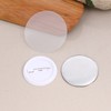 SEAFRONT Pack of 100 Badge Film PVC Material Transparent Circle
