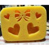 Hearts and Bow Butter Sponge Design 7.5x5.5x2 in. ASMR Squeeze