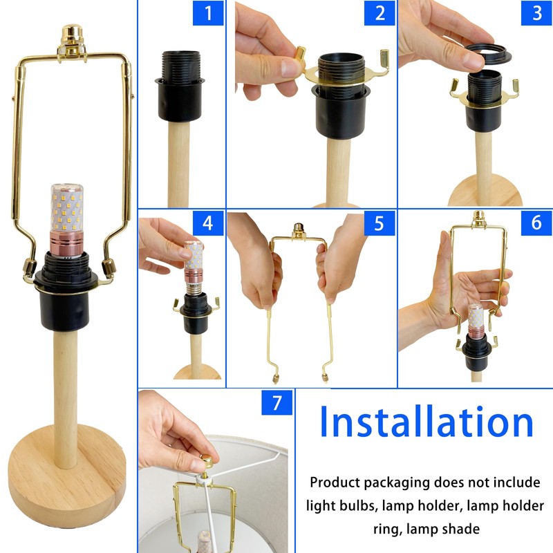 HOKIMEEN Lamp Shade Harp Holder for Spider Lampshade,7/8/9/10 Inch Height
