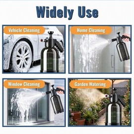 2L Hand Pressure Foam Sprayer, Adjustable Nozzle Pump Foam Cannon for Car Washing, Window Cleaning, Garden & Household Care, Manual Foam Spray Bottle