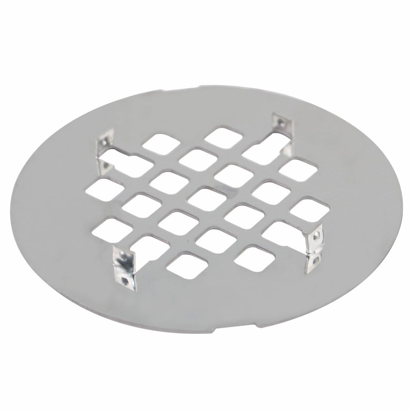 Brushed Nickel 4-1/4" OD Snap-in Shower Drain Cover Replacement, Welsan
