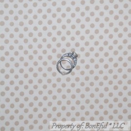 Windham Fabrics BonEful Fabric FQ Cotton Quilt Cream Tan Brown Ivory Off White Polka Dot Calico