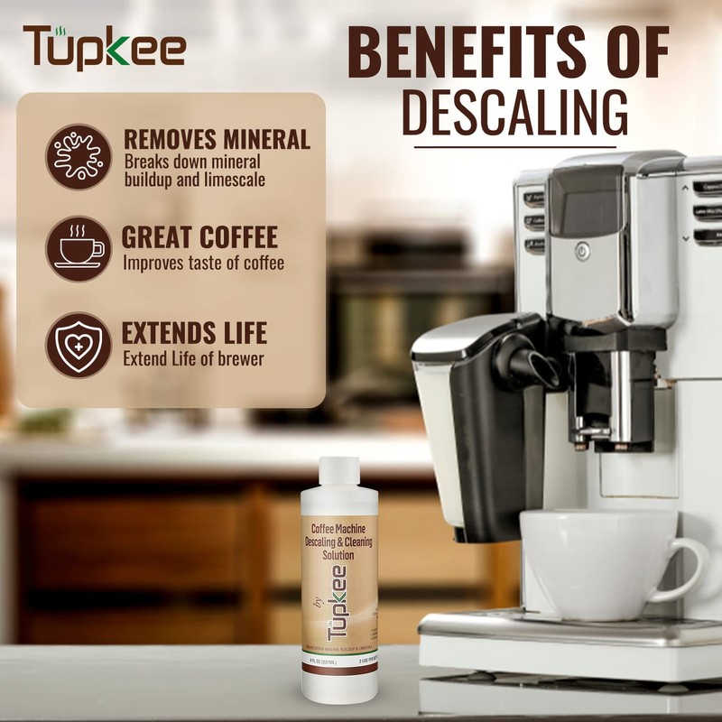 Tupkee Descaler (2 Pack, 2 Uses Per Bottle) - Made