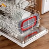 Collapsible Colander, Red Food Strainer Over the Sink Colanders Strainers