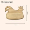 3 PAGEN® Wooden Board with Animal Design Chicken, Breakfast Board