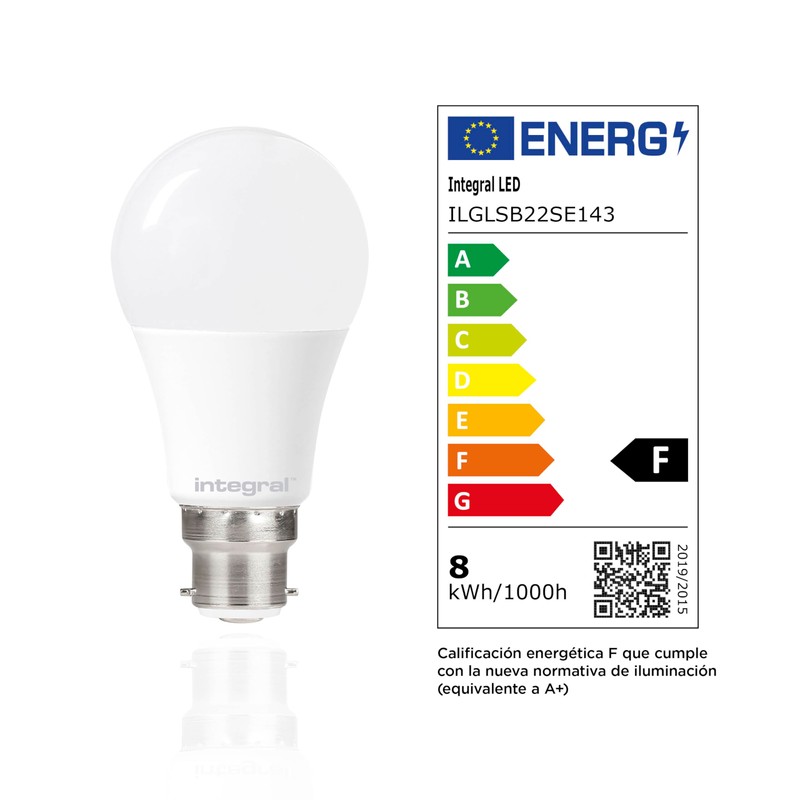 Integral LED B22 Non-Dimmable Dusk to Dawn Dual Sensor Frosted