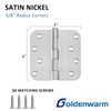 3 Pieces goldenwarm Satin Nickel Door Hinges 4 x 4