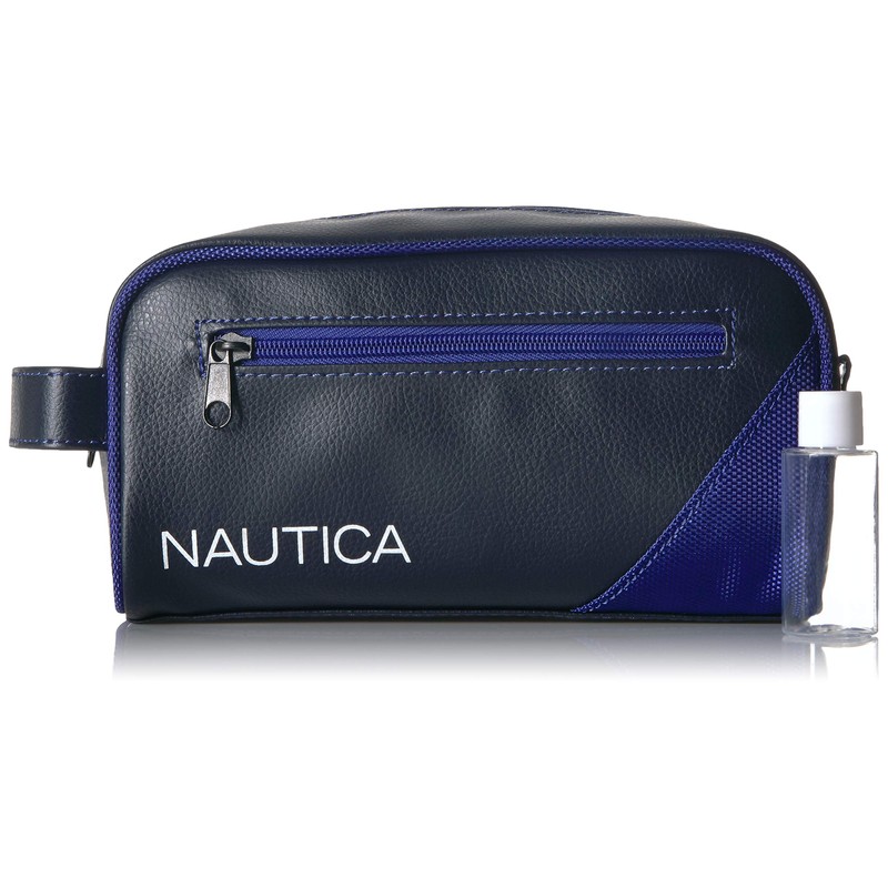 Nautica Men's Top Zip Travel Kit Toiletry Bag Organizer Packing,