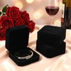 Douaowoc 12 Pcs Velvet Bracelet Box Classic Black Bracelet Gift