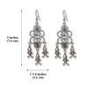 Gothic Skull and Crossbones Medieval Renaissance Chandelier Dangle Earrings Silver