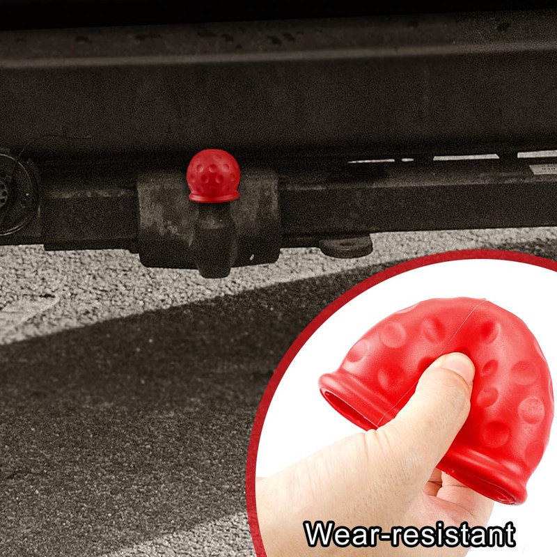 Lotsdonxia Soft Rubber Trailer Ball Head Cover Durable Protection for