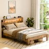 Zevemomo Full Size Bed Frame with Headboard, Full Size Bed
