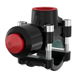 Flamco T-plus malleable cast iron DN20 3/4 malleable cast iron, pipe clamp, pipe connection for copper-pipes, for steel pipes, cast iron, 90620