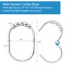 MENGJINGO 12PCS Wide Shower Curtain Hooks, Rust Proof Stainless Steel