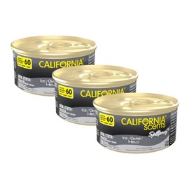 California Scents Ice Ambientador Premium Orgánico, Kit de 3 Piezas, Aluminio Reciclable, Duración 60 Días, Fórmula Sin Derrames
