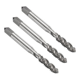 sourcing map 2pcs Spiral Flute Thread Taps 1/4-20 UNC 2B Machine Threading Tap Bit, Uncoated Screw Tapping Repair Tool, M2 High-Speed Steel (HSS)