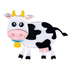 PatchMommy Cow Patch Appliqué for Iron-On Clothes Jeans Jackets Children Baby