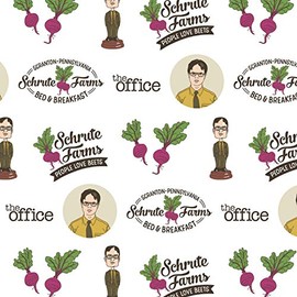 Camelot Fabrics CBS The Office Dwight Schrute Business White Premium Quality 100% Cotton Fabric by 1/2 of a Yard.