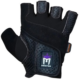 Meister Women's Fit Grip Weight Lifting Gloves w/ Washable Amara Leather