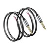 GINTOOYUN 2-Pack 6.35mm Male Plug to Bare Wire Open TRS