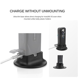 Fotoleey Base Stand Mount for Insta360 X5, Support Power Charging