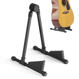 Musiin Foldable Guitar Stand - Guitar Stand for Acoustic Electric Classical Guitars and Violin, Ukulele, Bass, Lightweight and Foldable, Portable in bag. Easy to take in Travel.