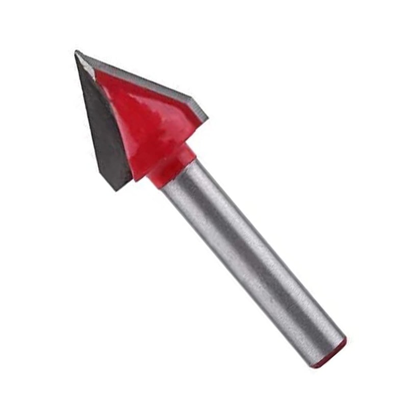 6 mm Shank V-Groove Milling Cutter Bit Cutting Diameter 22