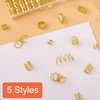 iCovalescent Pack of 110 Gold Hair Accessories for Braids, Adjustable