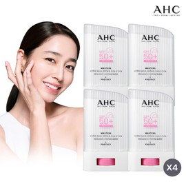 ahc (현대홈쇼핑)최대용량 AHC 마스터즈 하이퍼 마일드 리페어 선스틱 4통 구성 (Hyundai Home Shopping) Maximum Capacity AHC Masters Hyper Mild Repair Sunscreen Stick Set of 4