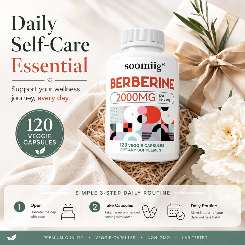Berberine Supplement for Daily Wellness – Immune Support Capsules for