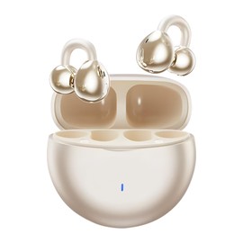 Clip On Open Ear Headphones Bone Sound Bluetooth Air Bone Conduction Headphones Clip Headphones Bluetooth Wireless with Ear Clip Strap Sports for Running Jogging Wireless Earbuds Earphones Sports