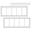 2 Pack Shed Window 10" W x 29" H, White