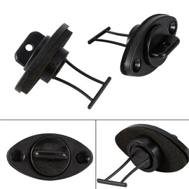 Qii Lu 2 Pieces Universal Kayak Drain Plug Kit Canoe Boat Course Thread Drain Plug Fishing Replacement Accessories with 4 Screws Black