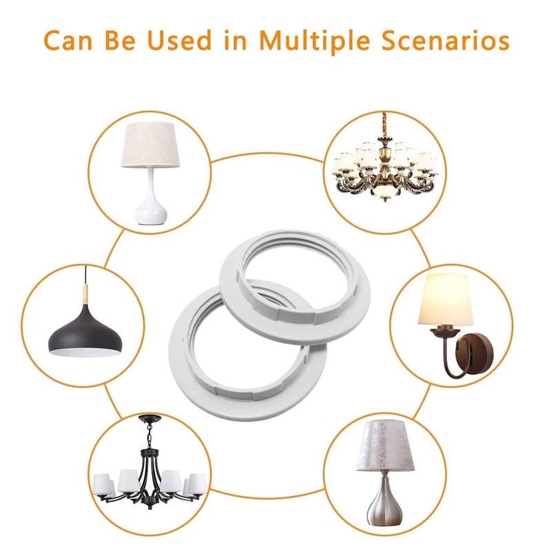 E26/E27 Light Socket Ring, Lamp Shade Holder Adapter Ring, Diameter
