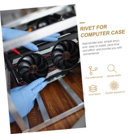 Gatuida 8pcs Shock Absorption Rivet for Pc Case Fan Mounting Reduce Noise and for Enhanced Performance Computer Cooling Systems