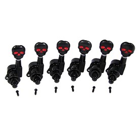 Black Skull Electric Guitar Tuners/Machine Heads - 6pc. In-line Right (6R)