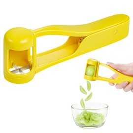 Luvan Grape Cutter,Grape Cutter for Toddlers Tomato Cherry Strawberry Cutter Into Tools 4 Pieces for Vegetable Fruit Salad,Stainless Steel Blades Quarter Grape Slicer Kitchen Gadget-Yellow
