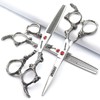 6 Inch Hairdressing Scissors, 17.5 cm, Silver/Black, 440C Hairdressing Scissors,