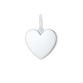 s.Oliver 2032929 Women's Pendant 925 Sterling Silver 2.1 cm Silver Heart Comes in Jewellery Gift Box, Sterling Silver, No Gemstone