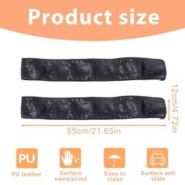 EIH1 2 Pieces Baby Pram Handle Cover Universal Handle Dustproof PU Leather Pram Armrest PU with Zip PU Leather Pram Armrest Suitable for Most Pushchairs Black, yellow