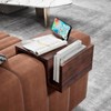 Couch Arm Table Tray with 360° Phone Holder Side Storage