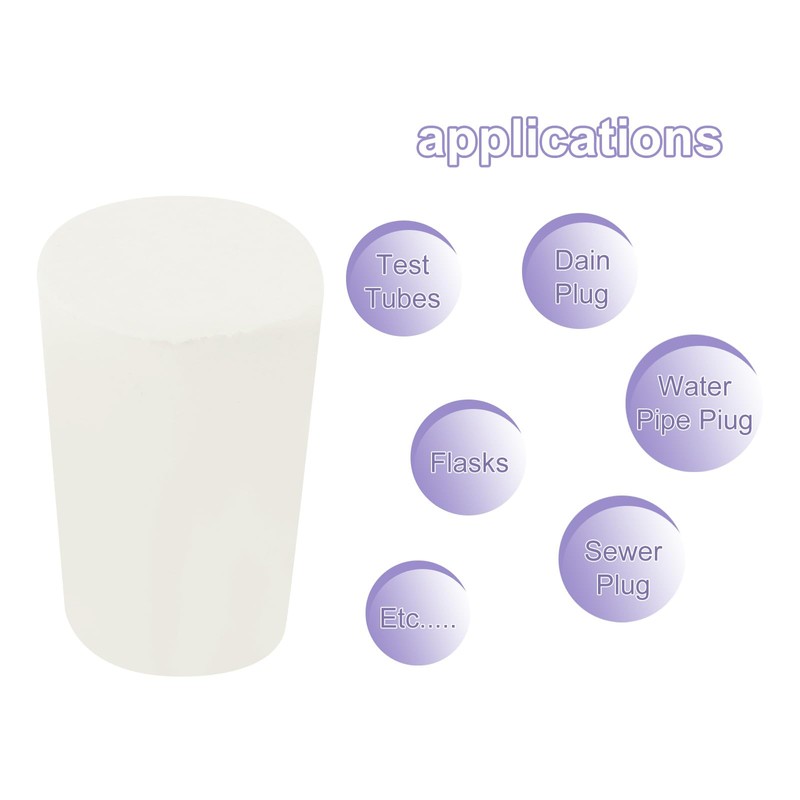 sourcing map Rubber Tapered Plug 13mm to 17mm Solid Test