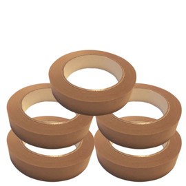 5 Rolls Of Brown Picture Framers Masking Tape 25mm x 50m
