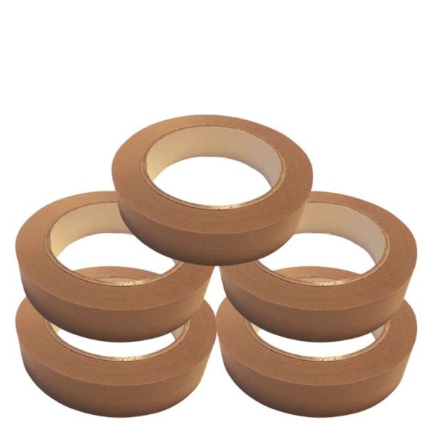5 Rolls Of Brown Picture Framers Masking Tape 25mm x